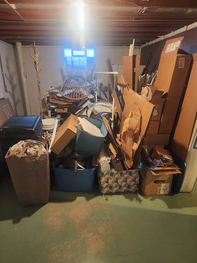 Roll-off dumpster container at job site for 8 Yard Dumpster Rental in Tabernacle